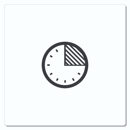 Clock Icon, vector illustrationのイラスト素材