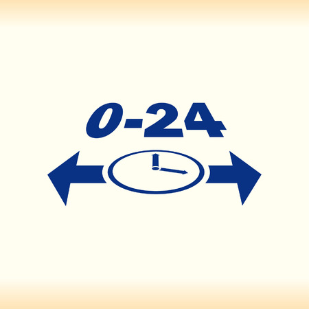 Clock Icon, vector illustrationのイラスト素材