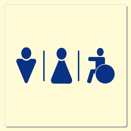 Restroom icon, vector illustrationのイラスト素材
