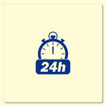 Clock Icon, vector illustrationのイラスト素材