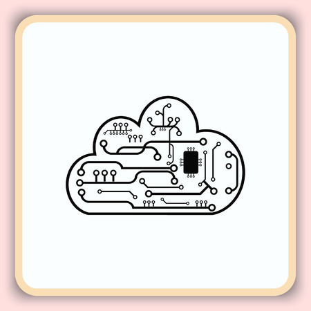 Technology innovation icon. Cloud technology, vector illustration.のイラスト素材