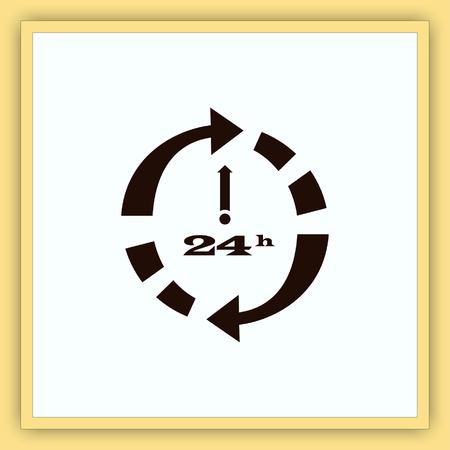 Clock Icon, vector illustrationのイラスト素材