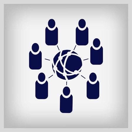 Group of people icon, Friends icon,  vector illustrationのイラスト素材