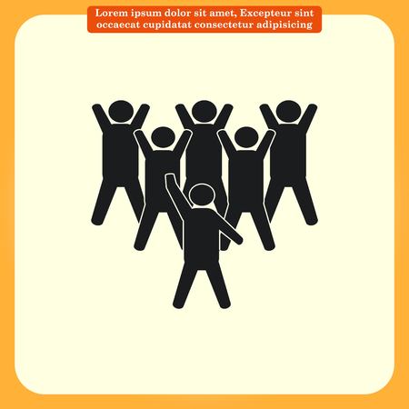 Group of people icon, Friends icon,  vector illustrationのイラスト素材