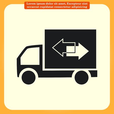 Delivery sign icon, vector illustration.のイラスト素材