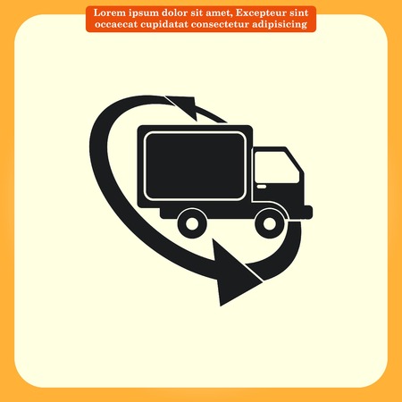 Delivery sign icon, vector illustration.のイラスト素材