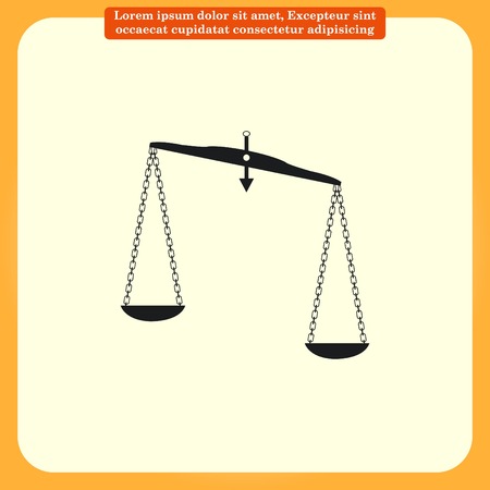 Scales icon, vector illustrationのイラスト素材