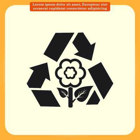Throw away the trash icon, recycle iconのイラスト素材