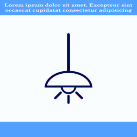 Home appliances icon. Table lamp, floor lamp, chandelier icon. Vector illustration.のイラスト素材