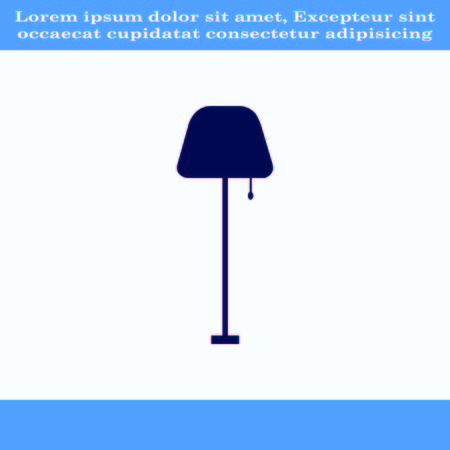 Home appliances icon. Table lamp, floor lamp, chandelier icon. Vector illustration.のイラスト素材