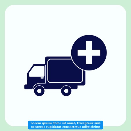 Delivery sign icon, vector illustration.のイラスト素材