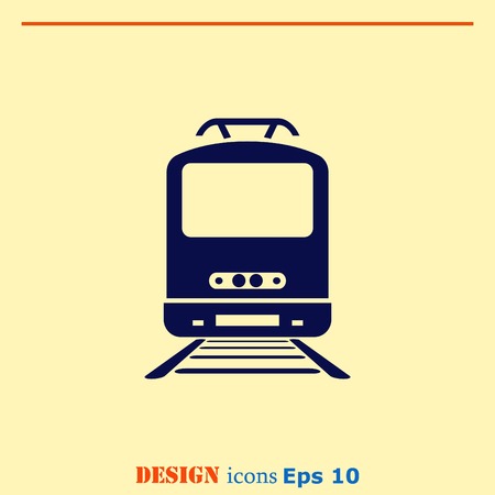 Passenger train, subway, Metro, public transport  icon, vector illustration. Flat design styleのイラスト素材