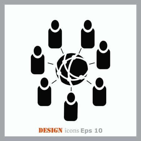 Group of people icon, Friends icon,  vector illustrationのイラスト素材