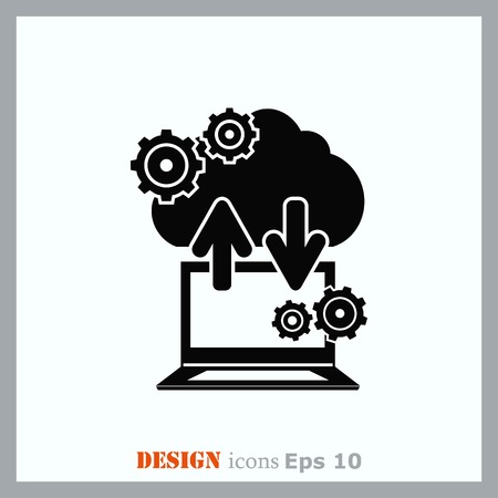 Technology innovation icon. Cloud technology, vector illustration.のイラスト素材