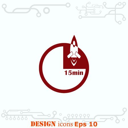 Clock Icon, vector illustrationのイラスト素材