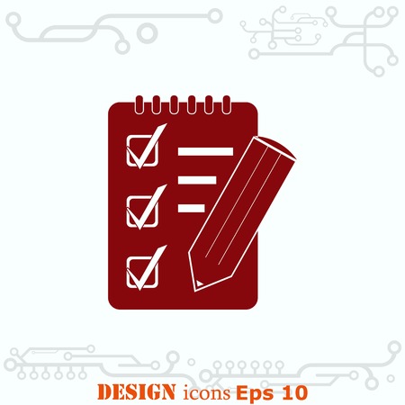 Notebook icon, vector illustration.のイラスト素材