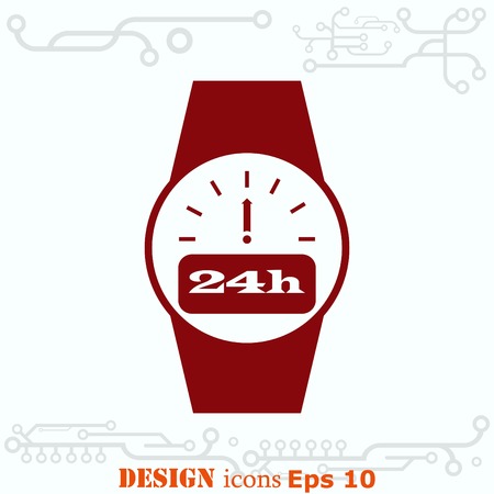 Clock Icon, vector illustrationのイラスト素材