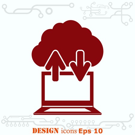 Technology innovation icon. Cloud technology, vector illustration.のイラスト素材