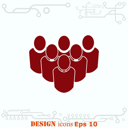 Group of people icon, Friends icon,  vector illustrationのイラスト素材