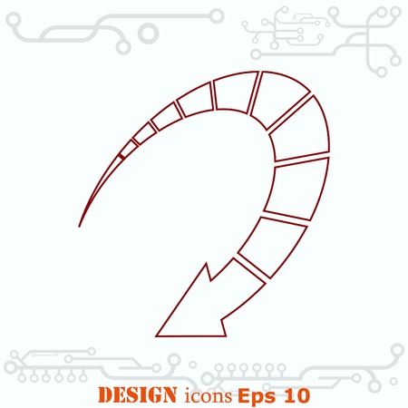 Arrow indicates the direction  icon, vector illustrationのイラスト素材
