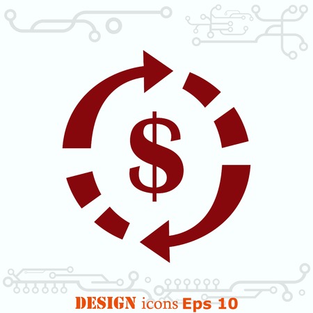 Money icon, Finance Icon, vector illustration. Flat design style.のイラスト素材