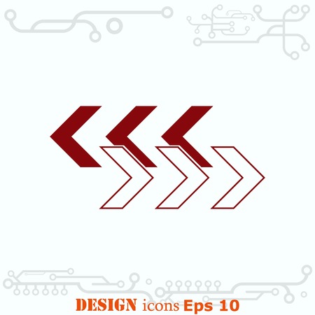 Arrow indicates the direction  icon, vector illustrationのイラスト素材