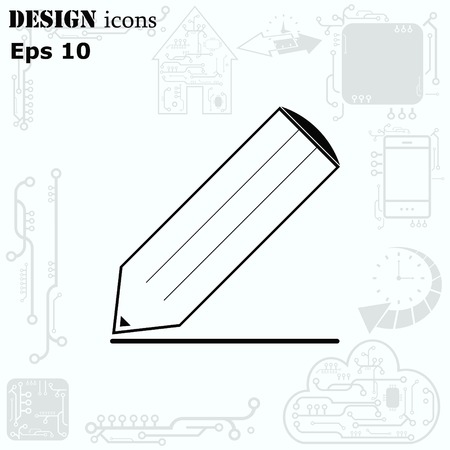 Pencil icon, vector illustrationのイラスト素材
