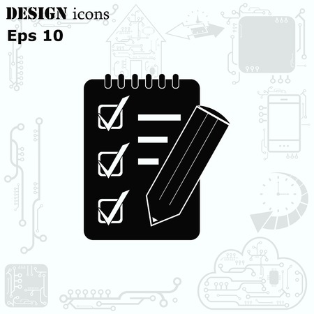 Notebook icon, vector illustration.のイラスト素材