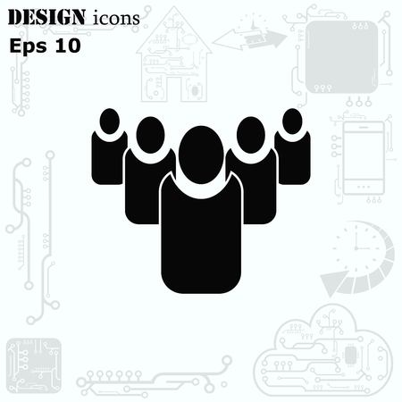 Group of people icon, Friends icon,  vector illustrationのイラスト素材