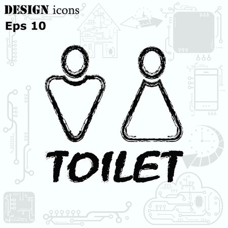 Restroom icon, vector illustrationのイラスト素材