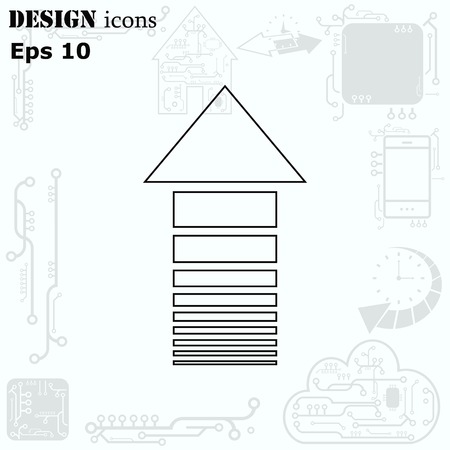 Arrow indicates the direction  icon, vector illustrationのイラスト素材