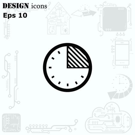 Clock Icon, vector illustrationのイラスト素材