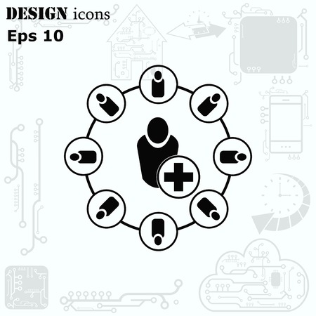 Group of people icon, Friends icon,  vector illustrationのイラスト素材