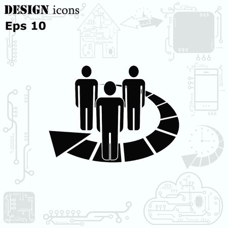 Group of people icon, Friends icon,  vector illustrationのイラスト素材