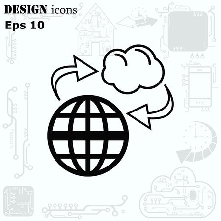Technology innovation icon. Circuit board, microchip icon. Vector illustration.のイラスト素材