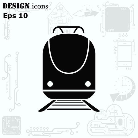 Passenger train, subway, Metro, public transport  icon, vector illustration. Flat design styleのイラスト素材