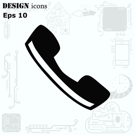 The handset, phone icon , vector illustration.のイラスト素材