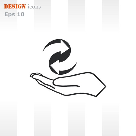 Throw away the trash icon, recycle iconのイラスト素材