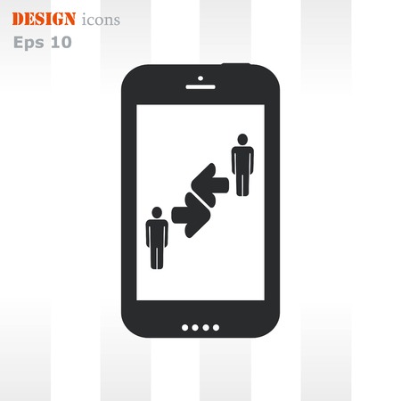 The handset, phone icon , vector illustration.のイラスト素材