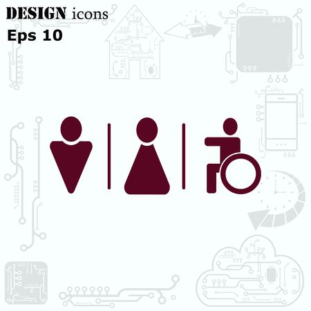 Restroom icon, vector illustrationのイラスト素材
