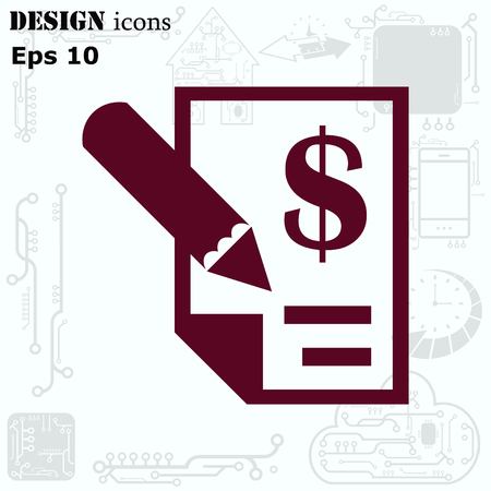 Money icon, Finance Icon, vector illustration. Flat design style.のイラスト素材