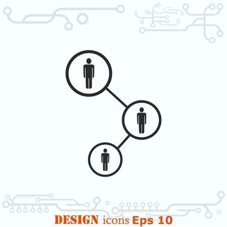 Group of people icon, Friends icon,  vector illustrationのイラスト素材