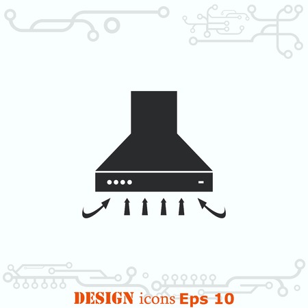 Home appliances icon. Kitchen hood icon. Vector illustration.のイラスト素材