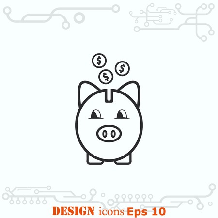 Money icon, Finance Icon, vector illustration. Flat design style.のイラスト素材