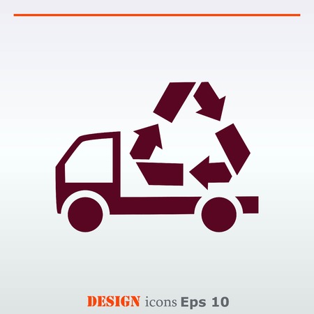 Place trash icon, recycle icon. Flat Vector illustrationのイラスト素材