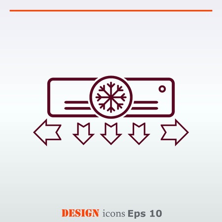 Home appliances icon. Air Conditioning icon. Vector illustration. Split System.のイラスト素材