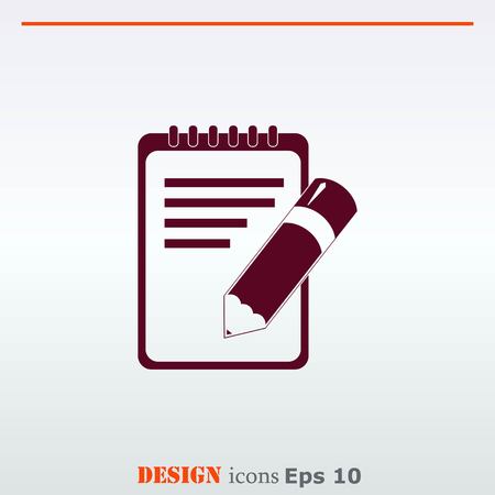 Notebook icon, vector illustration.のイラスト素材