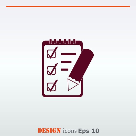 Notebook icon, vector illustration.のイラスト素材