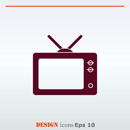 Home appliances icon. TV icon. Vector illustration.のイラスト素材