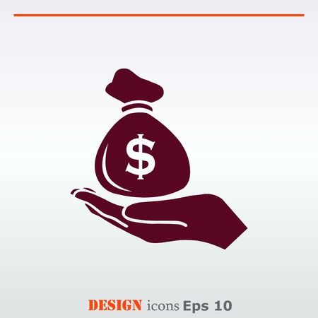 Money icon, Finance Icon, vector illustration. Flat design style.のイラスト素材
